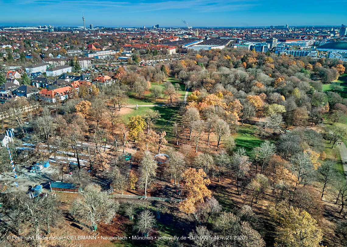 21.11.2020 - Hirschgarten mit Paketposthalle in München